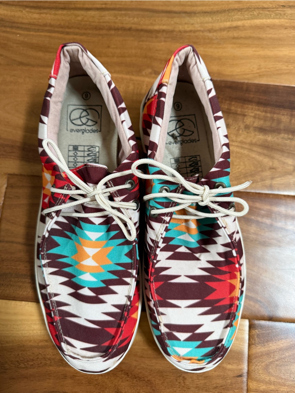 Everglades Women's Aztec Print Lace-Up Sneakers in Multi